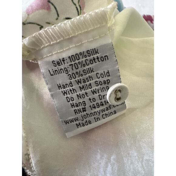 JOHNNY WASs  Lubello Parker Silk Patchwork Shirt Dress Multi Size Small - Picture 6 of 14